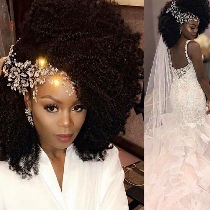 20 Gorgeous Natural Hairstyles for a Wedding